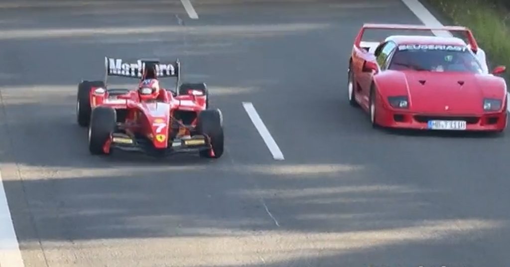 F1 in autostrada in Cecoslovacchia