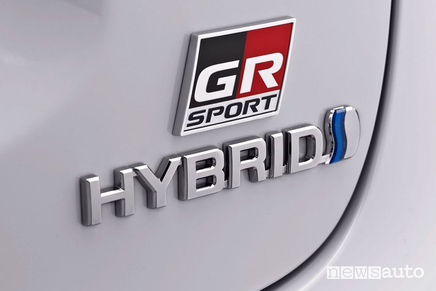 Logo Hybrid portellone posteriore Toyota Yaris Cross GR Sport
