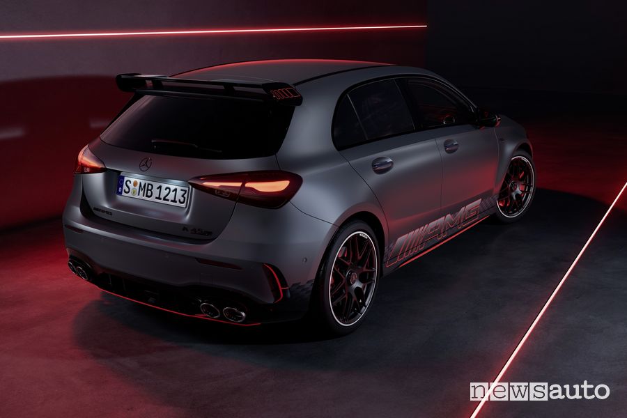Rear view of the new Mercedes-AMG A 45 S 4Matic +