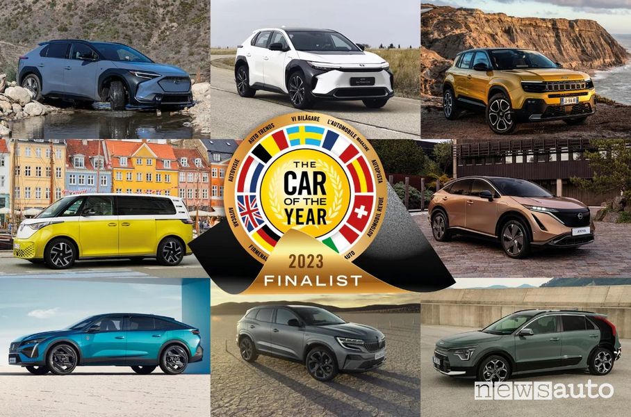 Premio Auto dell'Anno sette auto finaliste Car of the Year 2023