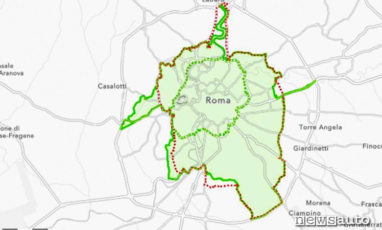 Nuova Mappa Fascia Verde Roma 2022