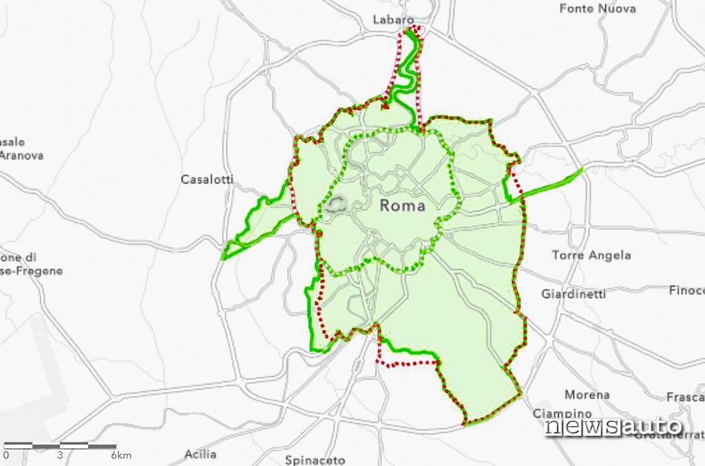 Nuova Mappa Fascia Verde Roma 2022