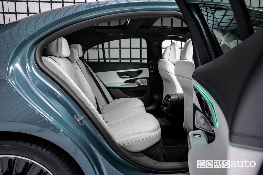 Nuova Mercedes Classe E sedili posteriori abitacolo