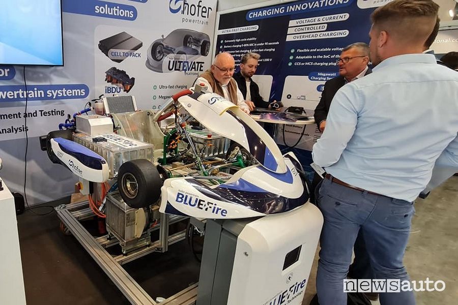 Go-kart elettrico in mostra al The Battery Show Europe 2023