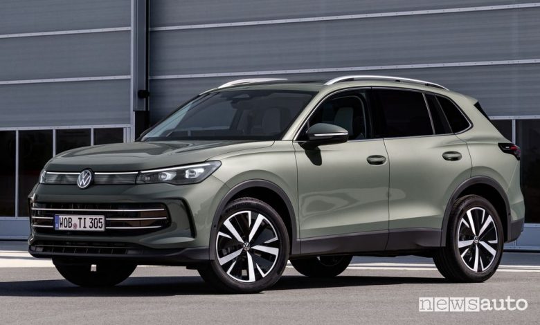 Nuova Volkswagen Tiguan anteriore 3/4