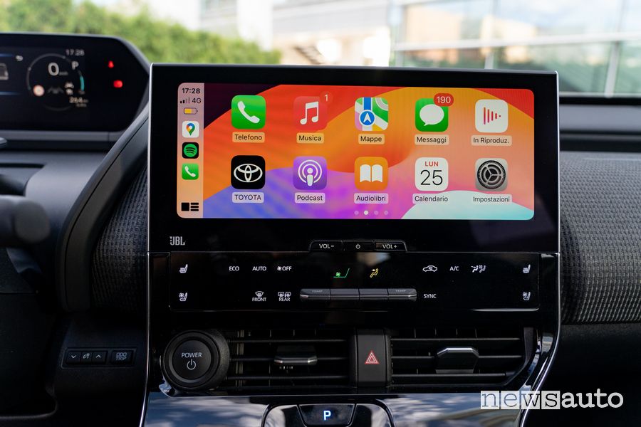 Toyota bZ4X display infotainment Apple CarPlay