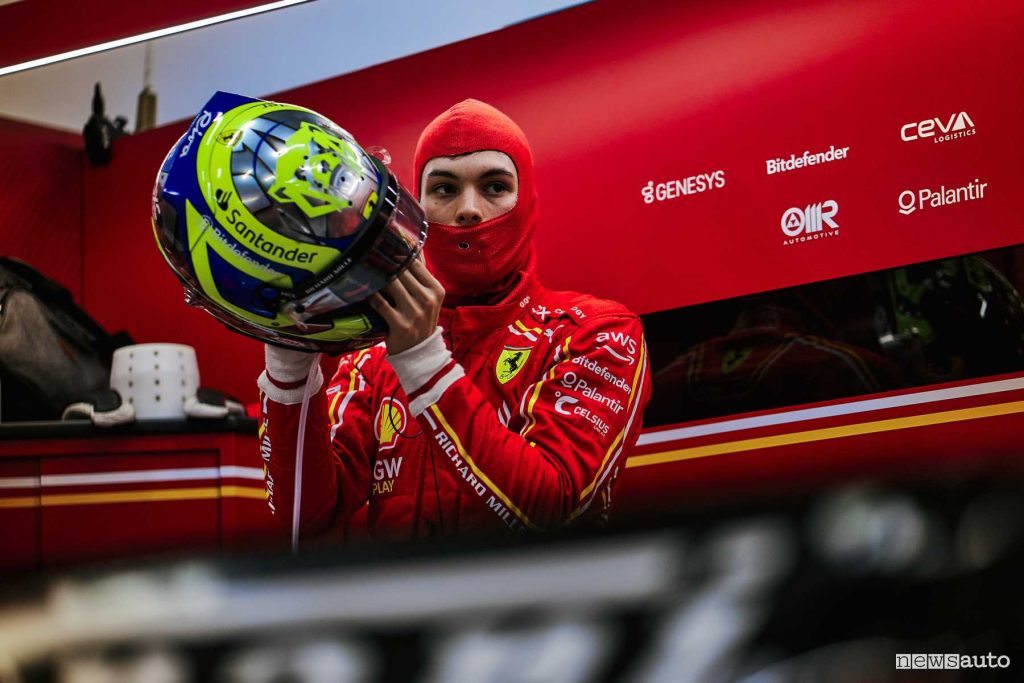Oliver Bearman pilota Ferrari nel Gp d'Arabia Saudita 2024