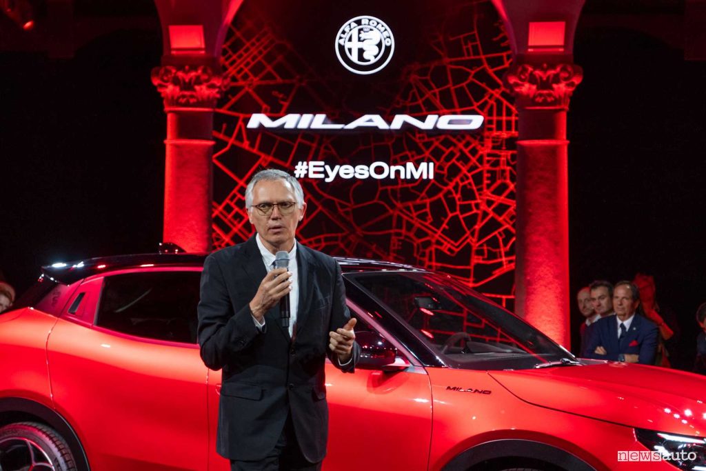 Carlos Tavares AD Stellantis alla presentazione della Alfa Romeo Milano