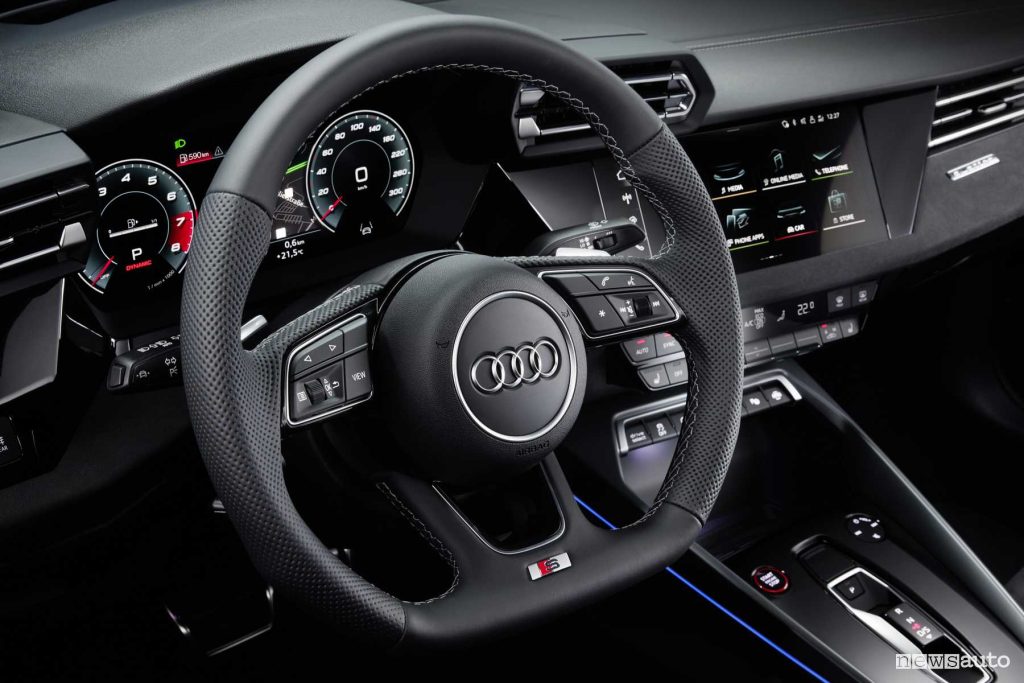 Audi S3 Sedan cockpit steering wheel