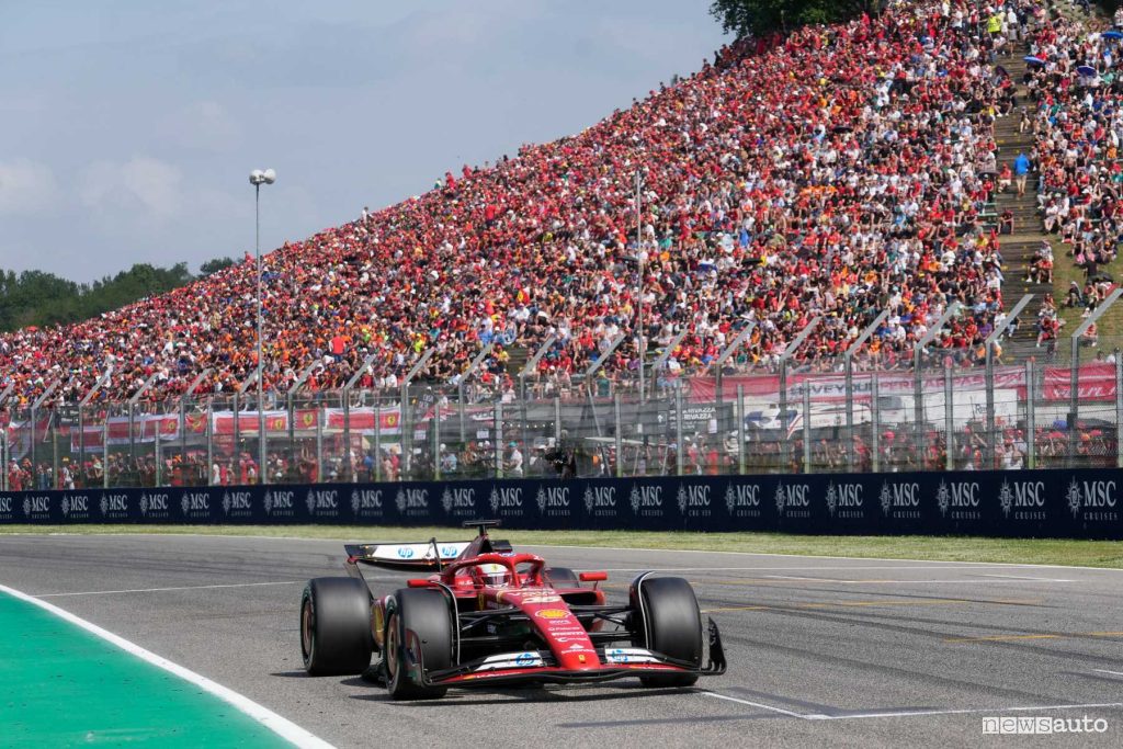 F1 gara IMOLA 2024 terzo posto Ferrari Charles Leclerc