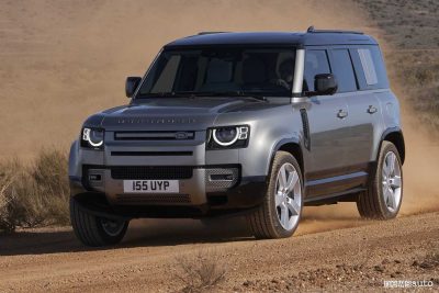 Nuova Land Rover Defender 110 sullo sterrato