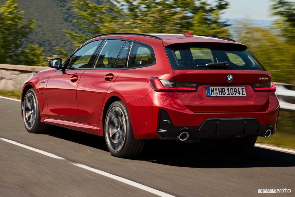 New BMW 3 Series 330e Touring on the road
