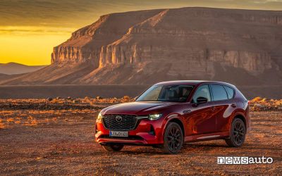 Mazda Epic Drive Marocco 2024 CX-60 con l'Atlante sullo sfondo