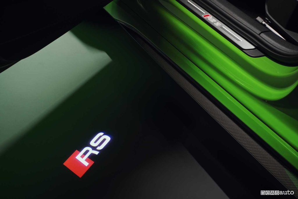 Audi RS 3 Sportback RS logo door opening