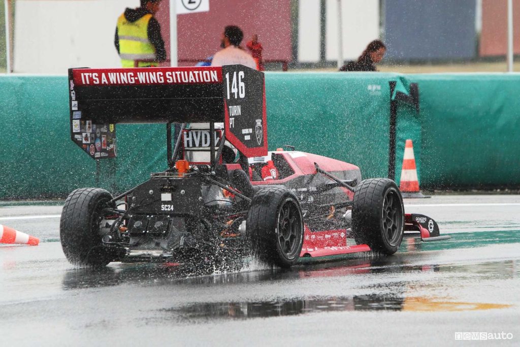 Formula SAE Italy 2024 single-seater on the track