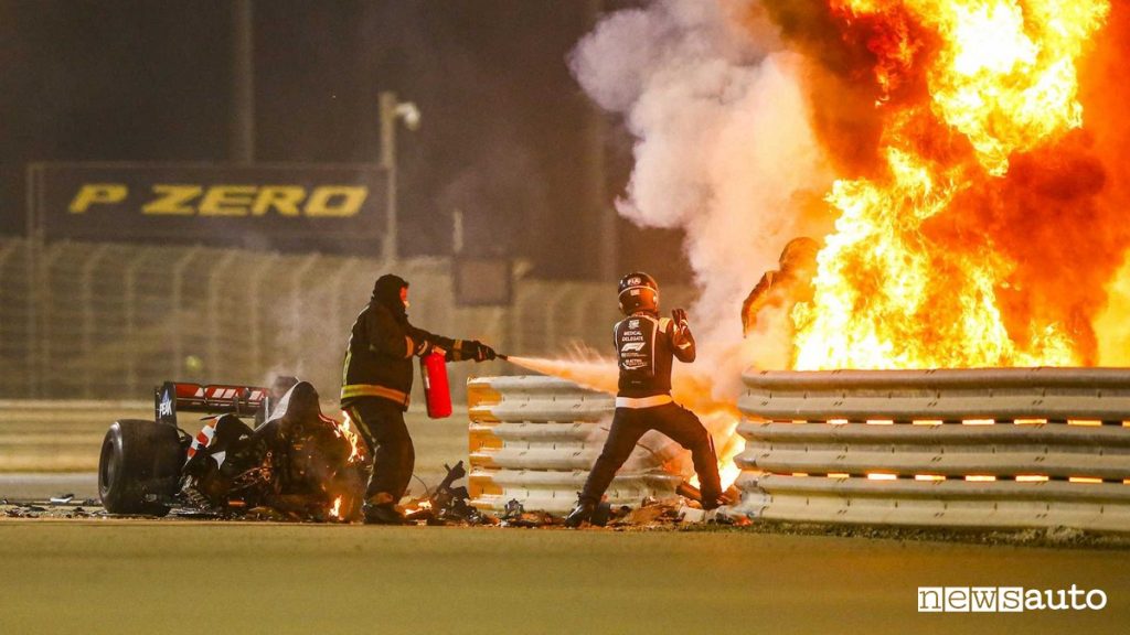 incidenti f1, Romain Grosjean: incidente in Bahrain 2020