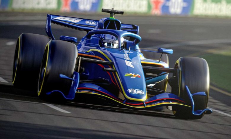 Monoposto F1 2026 render in pista