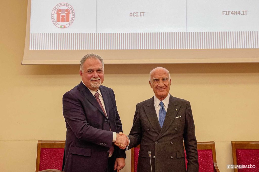 Marco Pacini, Presidente della FIF 4x4 insieme ad Angelo Sticchi Damiani, Presidente dell'Automobile Club d'Italia