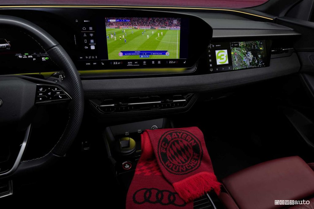 Partite di calcio in auto dall'app DAZN