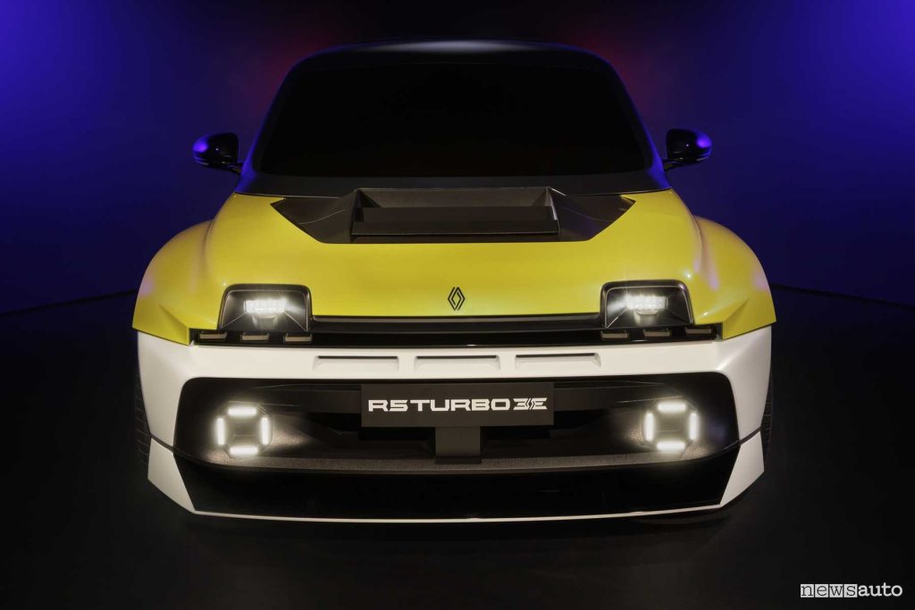 Renault 5 Turbo 3E frontale firma luminosa