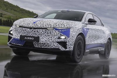 Alpine A390 test in pista del prototipo