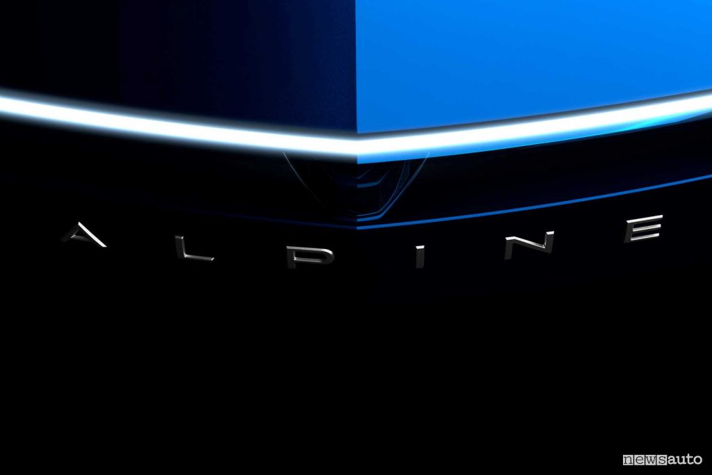 Alpine A390 firma luminosa anteriore