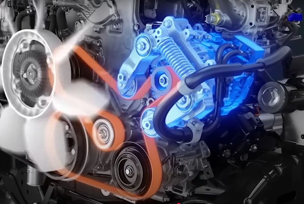 il BSG, (Belt-driven Starter Generator) di Toyota a 48 Volt montato sull'Hilux