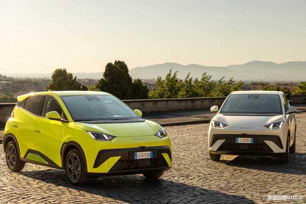BYD Dolphin Surf livrea Lime Green e White