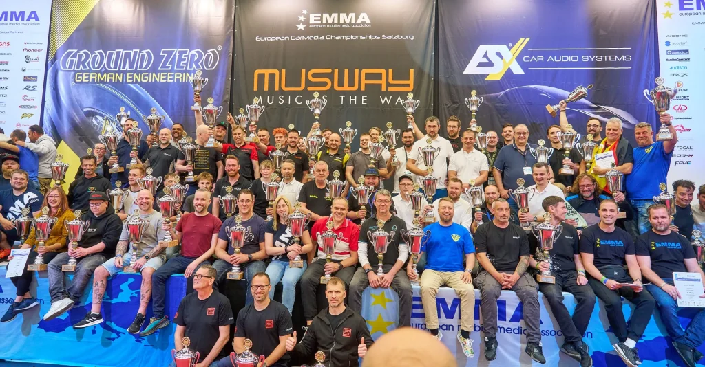 Gruppo dei vincitori della finale EMMA 2025 di Salisburgo (foto dal sito EMMA)