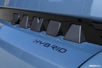 Fiat Grande Panda Hybrid Icon logo portellone posteriore
