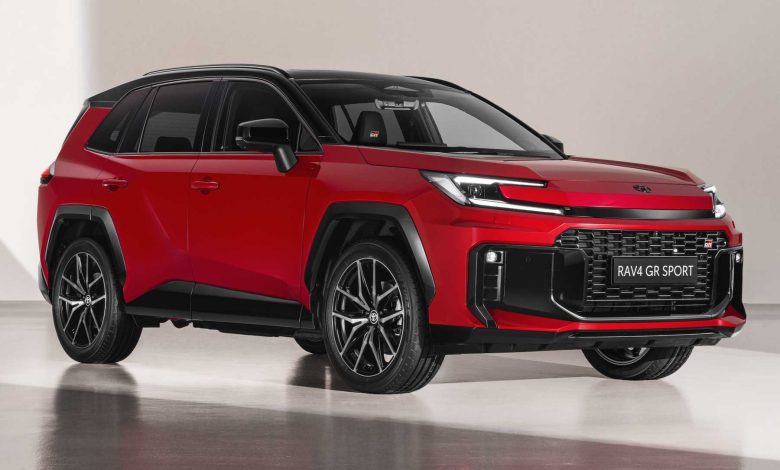 Nuova Toyota RAV4 GR Sport anteriore 3/4