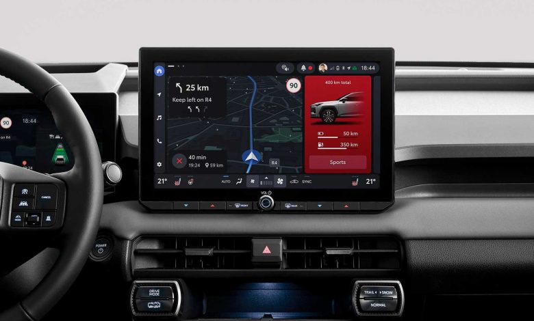 Nuova Toyota RAV4 GR Sport display abitacolo