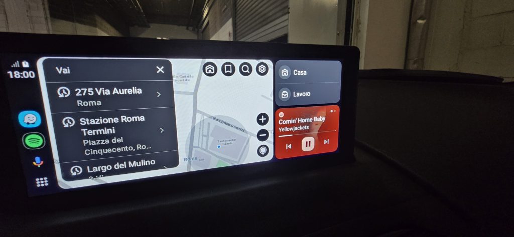 Una schermata di Android Auto dove sarà disponibile anche AI di Gemini
