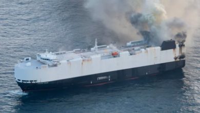 Incendio sulla nave Morning Midas