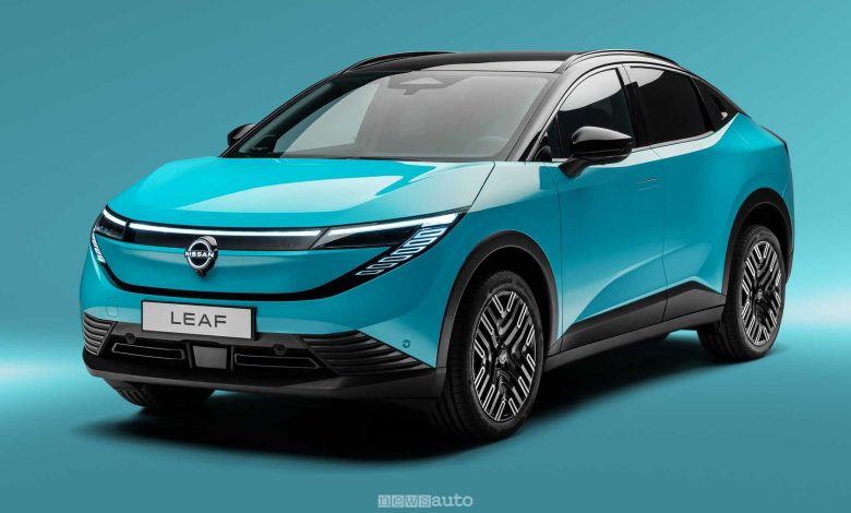 Nuova Nissan Leaf anteriore 3/4