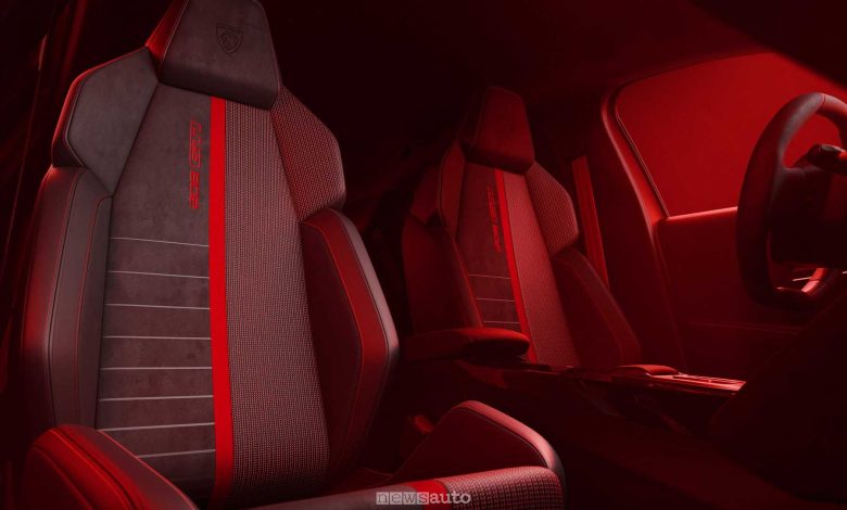 Peugeot E-208 GTi sedili anteriori sportivi