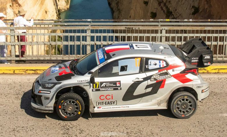 Sebastien Ogier con la Toyota Yaris Rally1 Rally dell'Acropoli