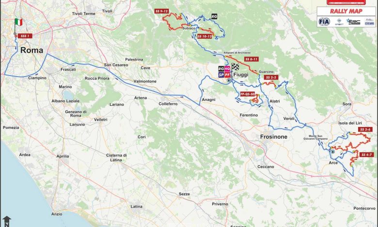 Mappa Rally di Roma Capitale 2025