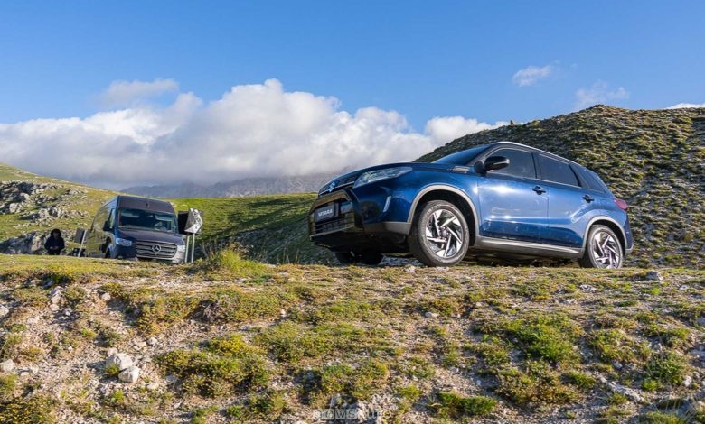 Suzuki Vitara a Campo Imperatore, sull’altopiano del Gran Sasso, in Abruzzo