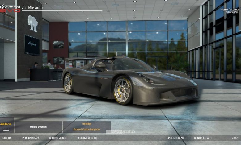 Assetto Corsa Evo Release 0.3 Dallara Stradale nel nuovo showroom