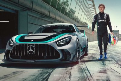Kimi Antonelli con la Mercedes AMG GT2 Edition W16