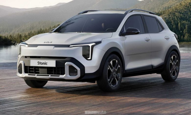 Nuova Kia Stonic GT Line anteriore 3/4