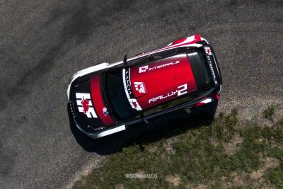 Lancia Ypsilon Rally2 HF Integrale in azione durante i test