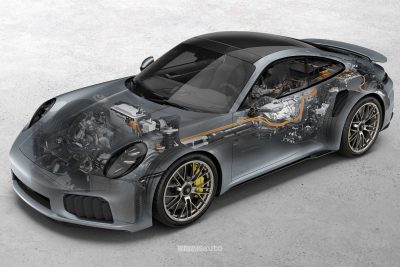 Nuova Porsche 911 Turbo S schema tecnico