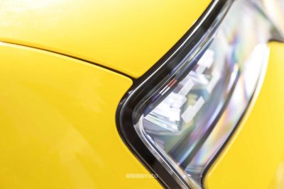 Renault 5 E-Tech Electric dettaglio della bandierina francese