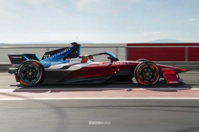 Monoposto Formula E Citroen in pista