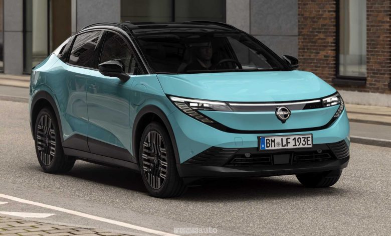 Nuova Nissan Leaf anteriore 3/4