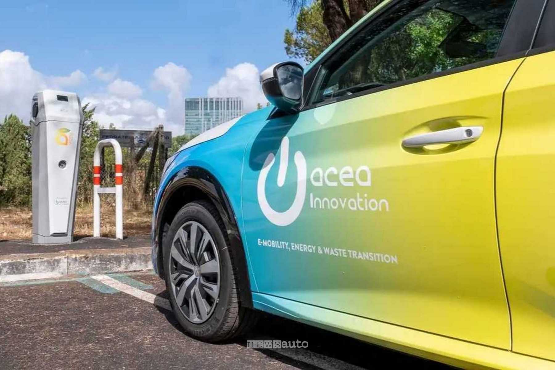 Acea e-mobility, fine servizio di ricarica auto elettriche