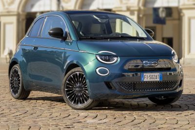Nuova Fiat 500 Hybrid La Prima anteriore 3/4