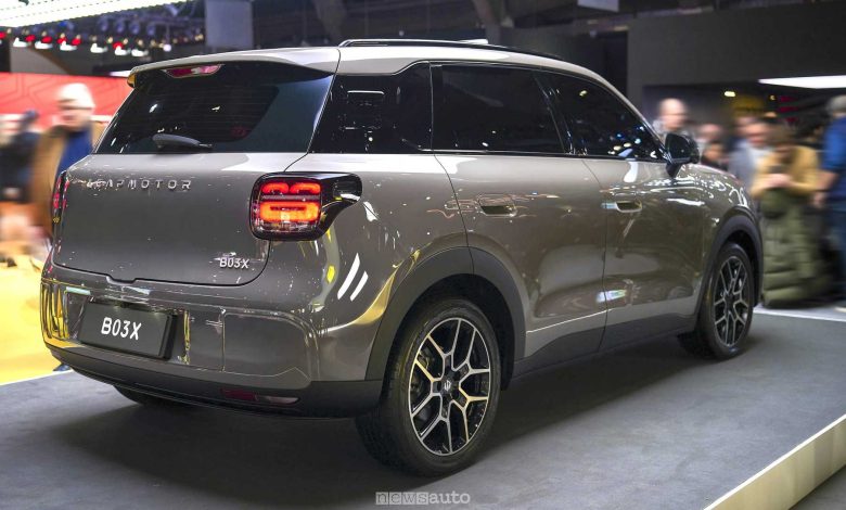 Leapmotor B03X in esposizione al Salone di Bruxelles 2026